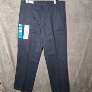 Dickies Relaxed Fit Straight Leg Flat Front Flex Work Pants Mens Size 34x30 Blue